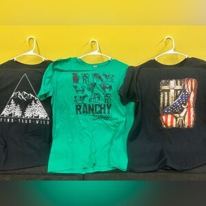 3 Unisex Size Large NEW pressed T-shirts